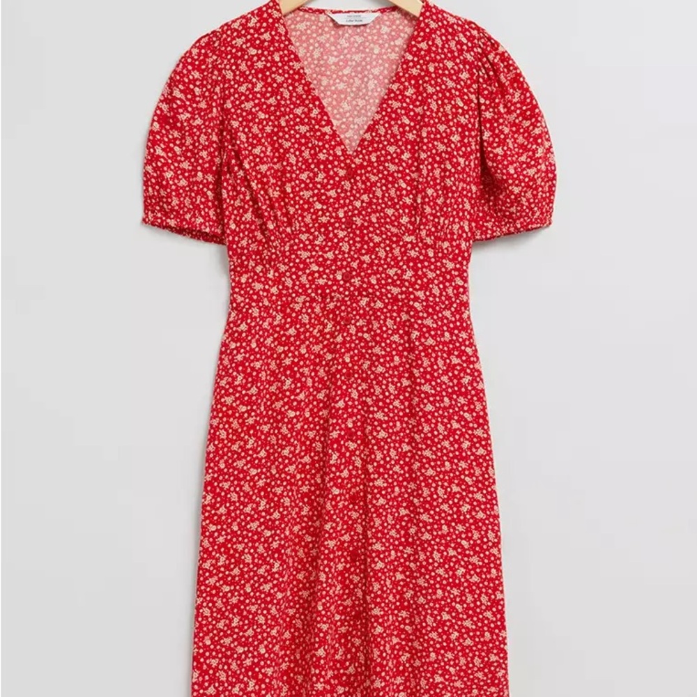 & OTHER STORIES Floral Red Mini Dress